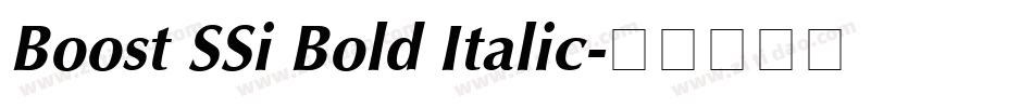 Boost SSi Bold Italic字体转换